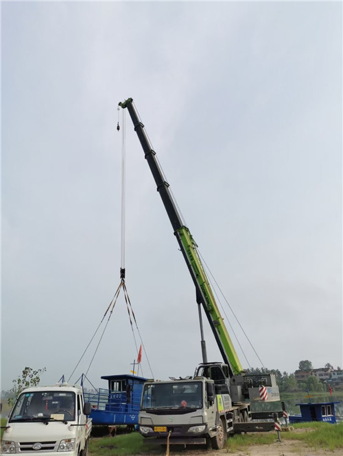 磴口县桥梁建设吊装案例